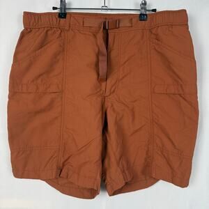 Uniqlo Cargo Shorts Rusty Orange Outdoor Utility Buckle Belt Water Resistant XL